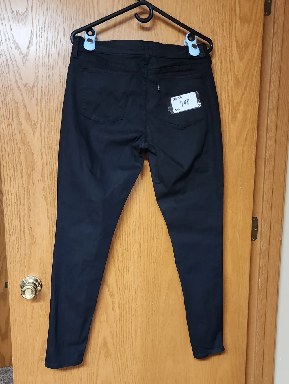 Levis 711 Black Women's Skinny Jeans - Classic Slim Fit 32x32 number 1198